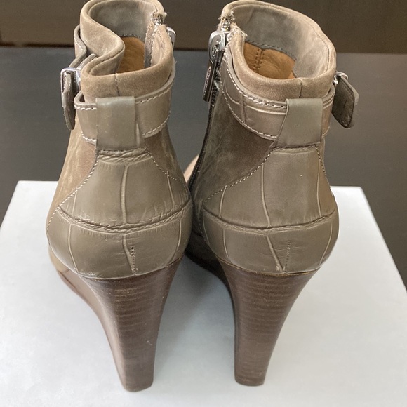 Coach - Suede Melody Wedge Booties - Picture 2 of 10